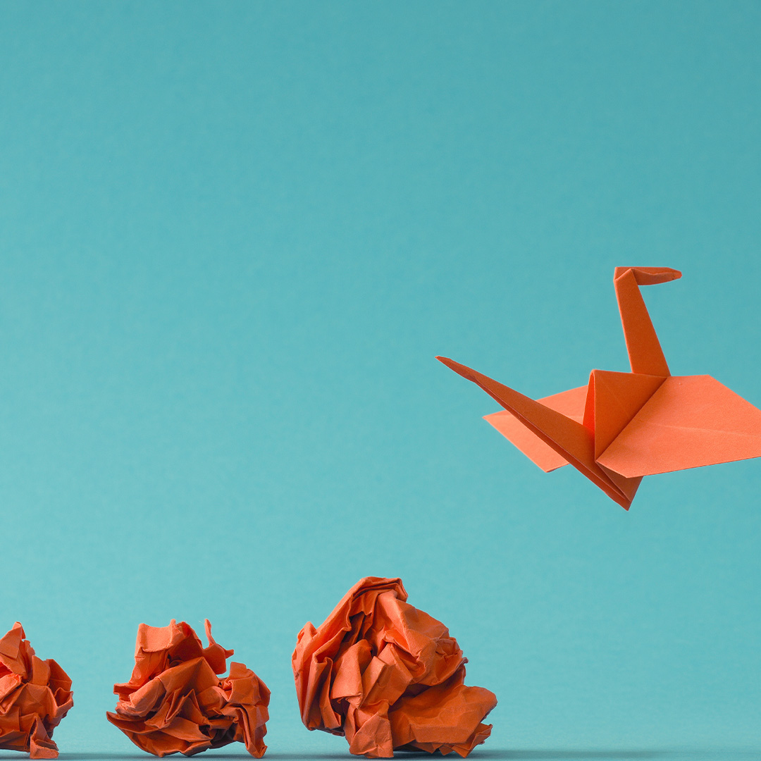 Origami Crane Taking Off